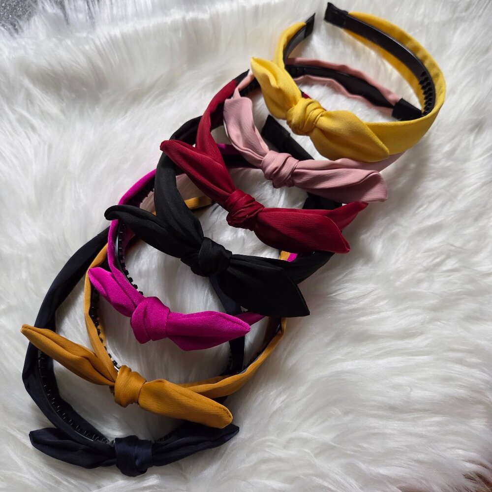 Set of 7 Knotted Bow Headbands